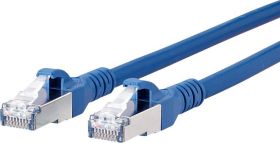kabel LAN Metz Connect 1308451544-E, 1 szt., RJ45, CAT 6a, S/FTP, 1.50 m, niebieski