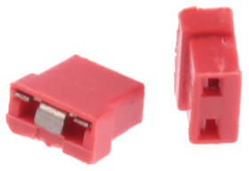 Mikroprzełącznik, Żeński, Prosty, Czerwony, typ: Otwarta góra, 2-pinowe raster: 2mm, Złoto