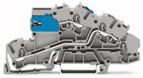 Installation terminal block, spring-clamp connection, 0.25-4.0 mm², 2 pole, 24 A, 4 kV, gray, 2003-7640