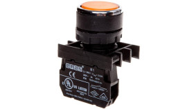 Przycisk Sterowniczy Kryty, Niestabilny, 1No, Żółty T0-B100ds