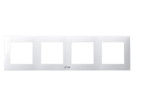 SZAFIR Ramka 4 poczwórna do łączników IP-44 biały RH-4Z/00 OSPEL