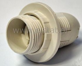 Oprawka do żarówki E14 4A 250V biała kołnierz