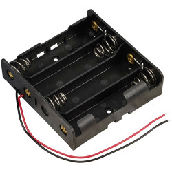 TRU COMPONENTS TC-13220716 Battery tray 4x 18650 76x79x21 mm with cable