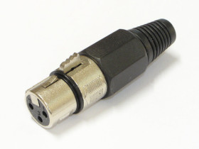 Gniazdo mikrofonowe XLR nikiel