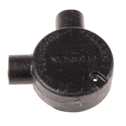 Łącznik do kanałów kablowych RS PRO 20mm Puszka kątowa Stal Czarny