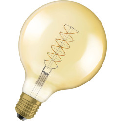 OSRAM 4058075761650 Vintage 1906 LED CLASSIC Globe Dim 4.8W 822 Gold E27 Bulb