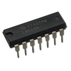LM324N DIP14 THT Texas Instruments – Wzmacniacz operacyjny 4 kanały, 3V–32V,