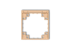 MINI Ramka pośrednia do gniazd bryzgoszczelnych z uziemieniem schuko brzoskwiniowy 45MRPB-1s KARLIK