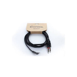 Cordial 14867 Audio/phono Y adapter 3.5mm to 6.3mm mono black PVC 1.50m