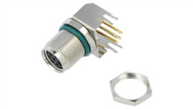 M8as-06Pffr-Sf8001 Złącze M8 Żeński 6Pin Kątowe 90 Na Pcb Gniazdo 1,5A Ip68