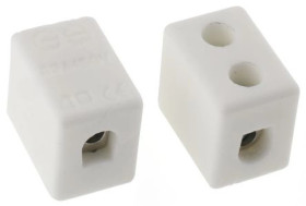 4mm² Złącze wtykowe do druku Biały 1-żyłowe, Wkręcane, 450 V Śruba