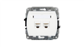 Trend Gniazda Komputerowe Podwójne 2Xrj45, Kat. 5E, 8-Stykowy Biały Gk-2