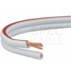 Kabel głośnikowy płaski SMYp 2x0,22mm2 Cu biały Elektrokabel