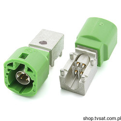 D4S20D-40MA5-O RIGHT ANGLE PLUG PCB LIGHT-GREEN THT ROSENBERGE