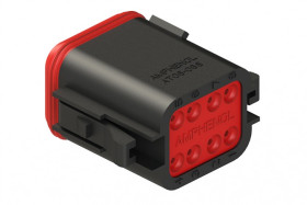 Złącze samochodowe 4-pinowe Amphenol Industrial 2-rzędowe PL 25A AT06 Montaż na kablu Połączenie zagniatane Złącze