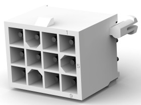 Listwa stykowa PCB 12-pinowe Mini-Universal MATE-N-LOK raster: 4.14 mm Prosty 3-rzędowe TE Connectivity Otwór