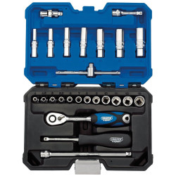 Draper Expert 16443 1/4&quot; Sq. Dr. Metric Socket Set (25 Piece)