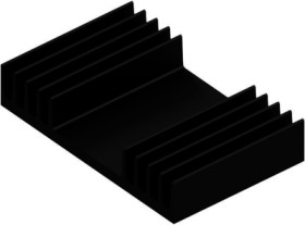Extruded heatsink, (L x W x H) 50 x 79 x 15 mm, 5.1 to 3.1 K/W, black anodized, 10020213