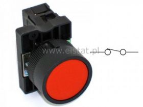 Przycisk chwilowy czerwony plastik ( NC ) EA42