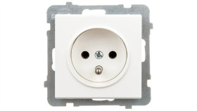 Sonata Gniazdo Pojedyncze Z/U Ecru Gp-1Rz/M/27