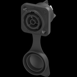 Panel socket, 3 pole, cable assembly, plug-in connection, 2.5 mm², NAC3FPX-TRUE1