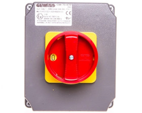 Łącznik krzywkowy awaryjny 63A Strefa 22(D) ATEX 4P w puszce aluminiowej GW70478
