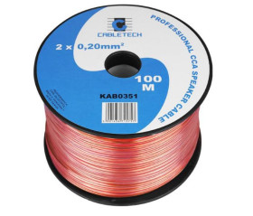 Przewód głośnikowy 2x0,2 mm elastyczny CCA (5m)