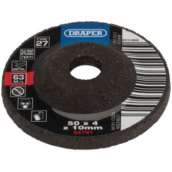 Draper 94791 DPC Metal Grinding Disc, 50 x 4 x 10mm