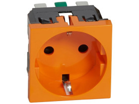 MOSAIC Gniazdo pojedyncze z uziemieniem schuko antybakteryjne zaciski automatyczne żółte 077217 LEGRAND