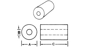 Koralik ferrytowy Amidon Materiał 43 29 x 14 x 14mm Rdzeń pierścieniowy 255 Ω