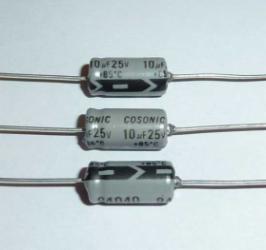 Kondensator elektrolityczny osiowy 10uF 25V