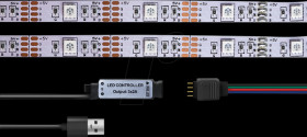 LED007 LED strip, RGB, 3000 mm, USB powered