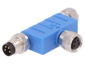Złącze okrągłe M8 męskie i żeńskie x2 4-PIN T T4082102004-000