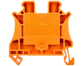 Złączka szynowa 2-przewodowa 10mm2 pomarańczowa Ex UT 10 OG 3046281 /50szt./