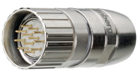 Przemysłowe złącza okrągłe 12-pinowe M23 Montaż na kablu Wtyczka Lumberg Automation