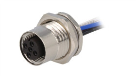 Złącze Okrągłe M12 Żeńskie Proste 4Pin 250V 0,2M T4171110504-001