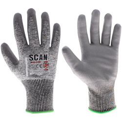 Scan PES3353 PU Palm Cut D Gloves - XL (Size 10)