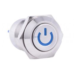 przełącznik przycisk.PBW-12APW ON-OFF "POWER" podśw. niebieskie 3V
