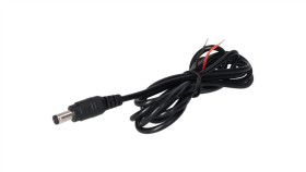 Wtyk Dc 5.5X2.1 Przewód Czarny 150Cm 22Awg