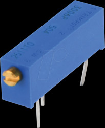 3006P-1-504LF Spindle trimmer, 15 gears, 500 kOhm, linear