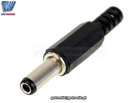 Wtyk DC 2,5mm/5,5mm na przewód