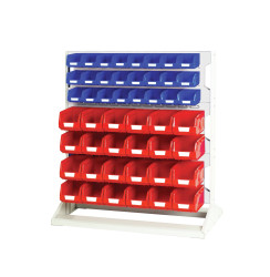 Szafka z panelami ażurowymi głębokość 550mm szerokość 1000mm wysokość 1125mm Jasnoszary Stal Bott