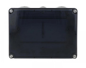 Puszka natynkowa LIGHT 245x185x95 10 dławnic transparentna EVT-231