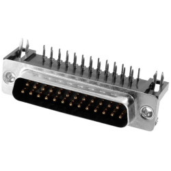 Connfly DS1037-25MNBKT7-0CC D-SUB 25-Pin Strip Solder Pins Tray