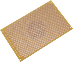 Circuit board, 100 x 160 mm, pitch 2.54 mm, single sided, FR1 hard paper, Cu 35 µm, BYB-3-11H6026