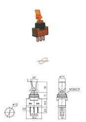 PRZEŁĄCZNIK 2-POZYCJE 3-PINY ON-OF 12V LIZ