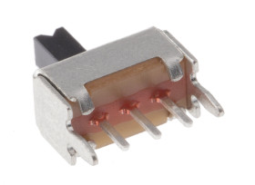 Przełącznik suwakowy, SPDT, THT, 100 mA przy 12 V DC, -10 → +70°C, C & K