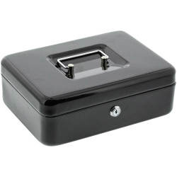 Burg Wächter 10700 Cash Box 250x90x180mm Black Secure Key &amp; Handle