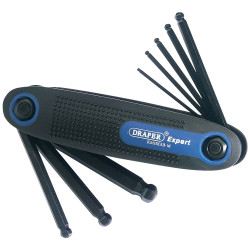 Draper Expert 33837 8 Piece Metric Ball End Key Set In Pocket Storage Holder