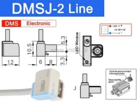 Elektroniczny czujnik siłownika; DMS-J; 2 przewody